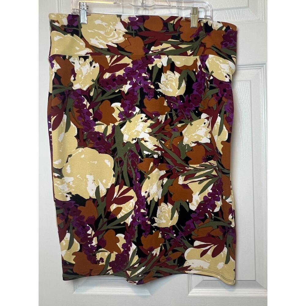 Lularoe Azure 2x‎ Floral Business Causal Pencil Skirt -Fast Shipping